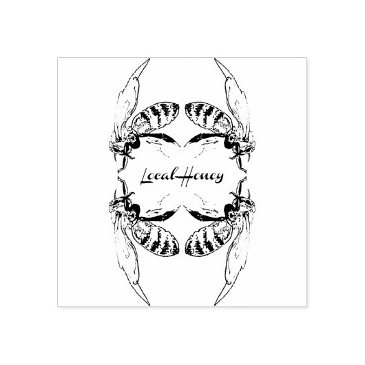 Honigbienen Gummistempel (Prägung)