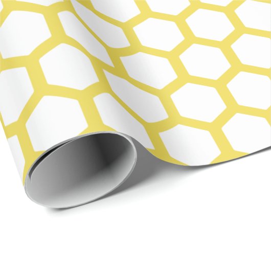 Honigbienen Honeycomb Design Wrapping Paper mit Bi Geschenkpapier (Rolleneckpunkt)