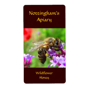 Honigbienen-Honig-Aufkleber