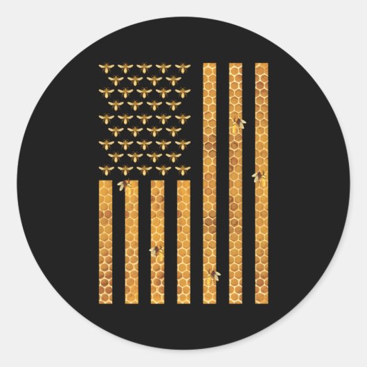 Honigbienen-Honigbienen-Beekeeg Runder Aufkleber (Vorderseite)