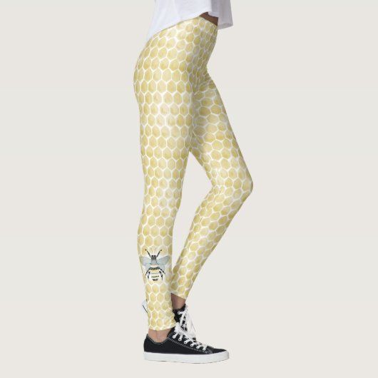 Honigbienen-Honigwabenkraub-Leggings Leggings (Rechts)