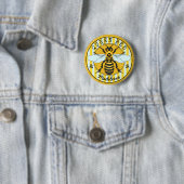 Honigbienen-Hummel-Königin-Biene hübsches | Button (Beispiel)