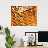 Honigbienen im Bienenposter Poster (Heimbüro)