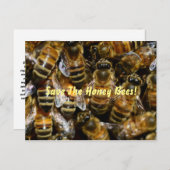 Honigbienen im Bienenstock Postkarte (Vorne/Hinten)