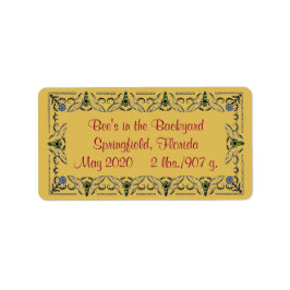 Honigbienen im Hinterhof Golden Honey Jar Adressaufkleber