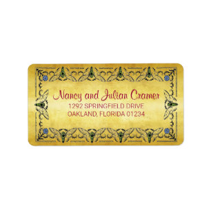 Honigbienen-Imitate Gold Leaf Adressaufkleber