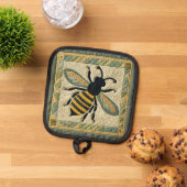 Honigbienen-Imitate - Zwei Topflappen (Oben Unten)