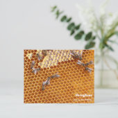 Honigbienen in der Bienenpostkarte Postkarte (Stehend Vorderseite)