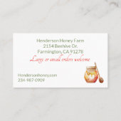 Honigbienen in der Rote Rose Visitenkarte (Rückseite)