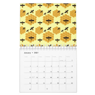 Honigbienen-Insekt Lover Gelber Bienenhalter Kalender