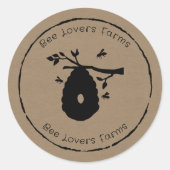 Honigbienen-Label Bio Runder Aufkleber (Vorderseite)