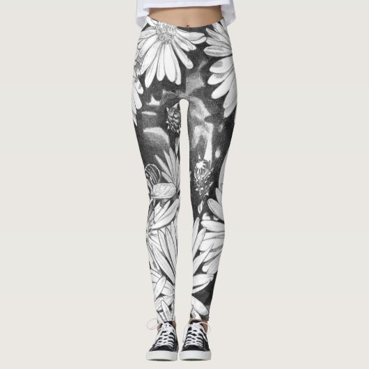 Honigbienen-Leggings-Blumen-Kunst-Stretchy Hosen Leggings (Vorderseite)