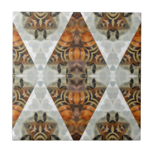 Honigbienen-Mandala Fliese