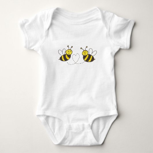 Honigbienen mit Herz Baby Strampler (Vorderseite)