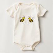 Honigbienen mit Herz Baby Strampler (Vorderseite)