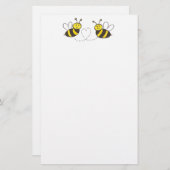 Honigbienen mit Herz Briefpapier (Vorne/Hinten)
