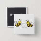 Honigbienen mit Herz Button (Vorne & Hinten)