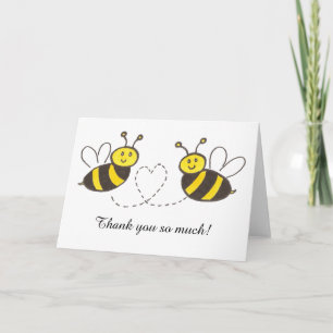Honigbienen mit Herz Danke Notizen