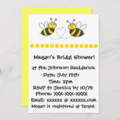 Honigbienen mit Herz Einladung (Vorne/Hinten)