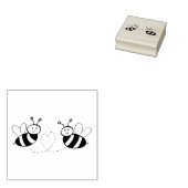 Honigbienen mit Herz Gummistempel (Stempel)
