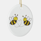 Honigbienen mit Herz Keramikornament (Rechts)