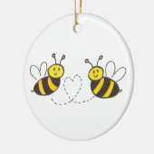 Honigbienen mit Herz Keramikornament (Links)