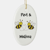 Honigbienen mit Herz Keramikornament (Rechts)