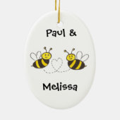 Honigbienen mit Herz Keramikornament (Hinten)