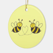 Honigbienen mit Herz Keramikornament (Links)