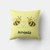 Honigbienen mit Herz Kissen (Rückseite)