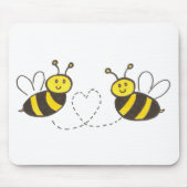Honigbienen mit Herz Mousepad (Vorne)