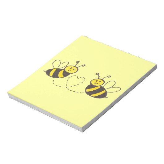 Honigbienen mit Herz Notizblock (Rotiert)