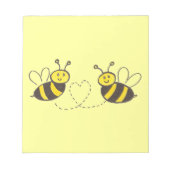 Honigbienen mit Herz Notizblock (Vorderseite)