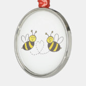 Honigbienen mit Herz Ornament Aus Metall (Links)