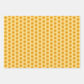 Honigbienen mit Herz- und Honigwabenmuster Geschenkpapier Set (Vorderseite 2)