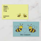 Honigbienen mit Herz Visitenkarte (Vorne/Hinten)