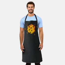 Honigbienen mit orangegelbem Hexagon zeichnend Kun Schürze