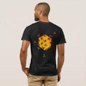 Honigbienen mit orangegelbem Hexagon zeichnend Kun T-Shirt (Schwarz voll)