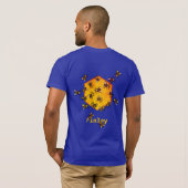 Honigbienen ・ Orange und Royal Blue ・ Individuelle T-Shirt (Schwarz voll)
