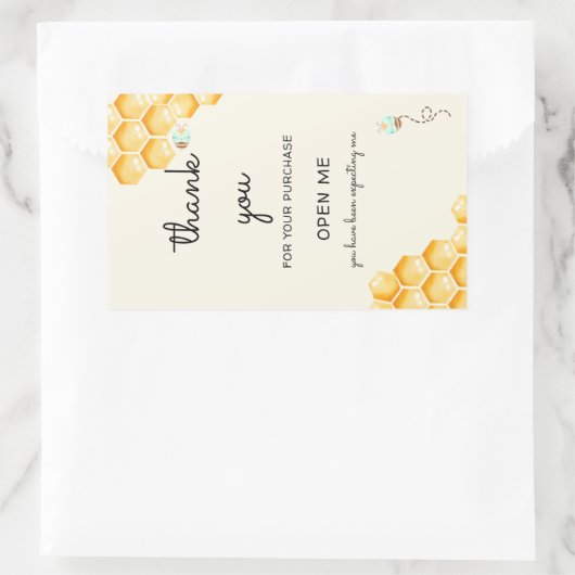 Honigbienen Rechteckiger Aufkleber (Tasche)