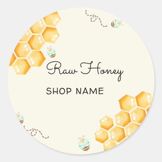 Honigbienen Runder Aufkleber (Vorderseite)