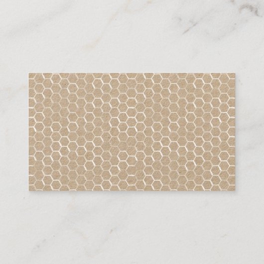 Honigbienen-rustikales Bienenhaus Visitenkarte (Rückseite)