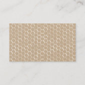 Honigbienen-rustikales Bienenhaus Visitenkarte (Rückseite)