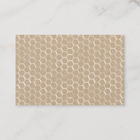 Honigbienen-rustikales Bienenhaus Visitenkarte (Rückseite)