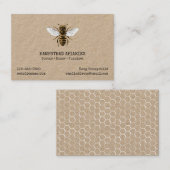 Honigbienen-rustikales Bienenhaus Visitenkarte (Vorne/Hinten)