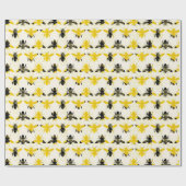 Honigbienen! Schleifpapier Geschenkpapier (Flach)