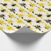 Honigbienen! Schleifpapier Geschenkpapier (Ecke)