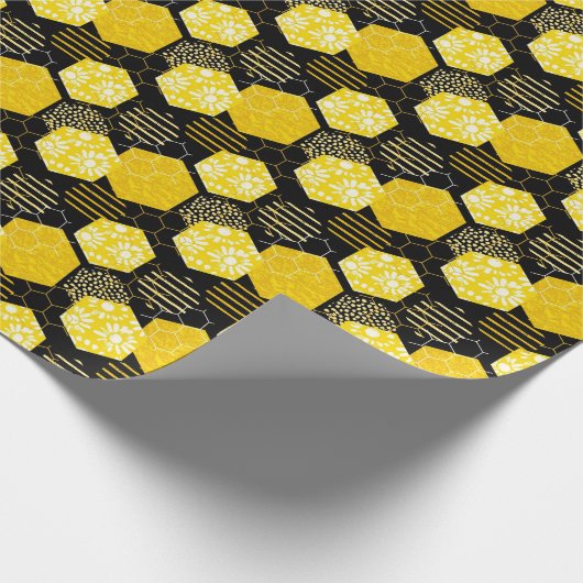 Honigbienen! Schleifpapier Geschenkpapier (Ecke)