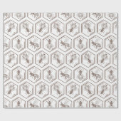 Honigbienen! Schleifpapier Geschenkpapier (Flach)