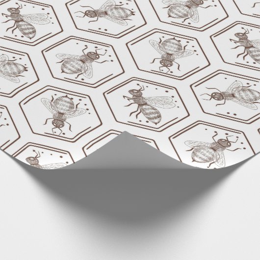 Honigbienen! Schleifpapier Geschenkpapier (Ecke)